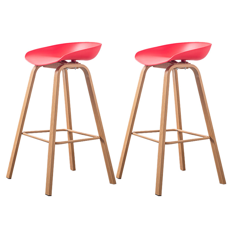 Industrial Armless Backrest Counter Stool Iron Bar Stool with Acrylic Seat for Cafe