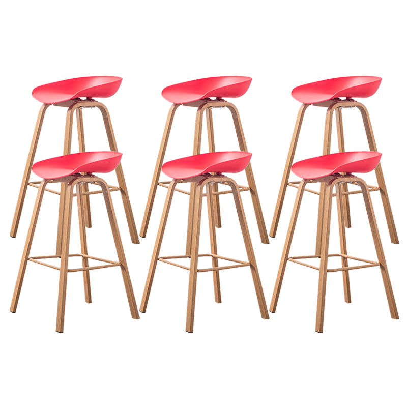 Industrial Armless Backrest Counter Stool Iron Bar Stool with Acrylic Seat for Cafe