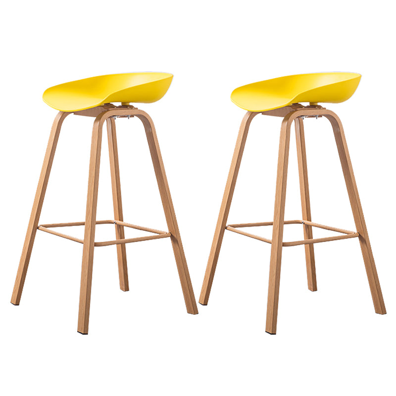 Industrial Armless Backrest Counter Stool Iron Bar Stool with Acrylic Seat for Cafe