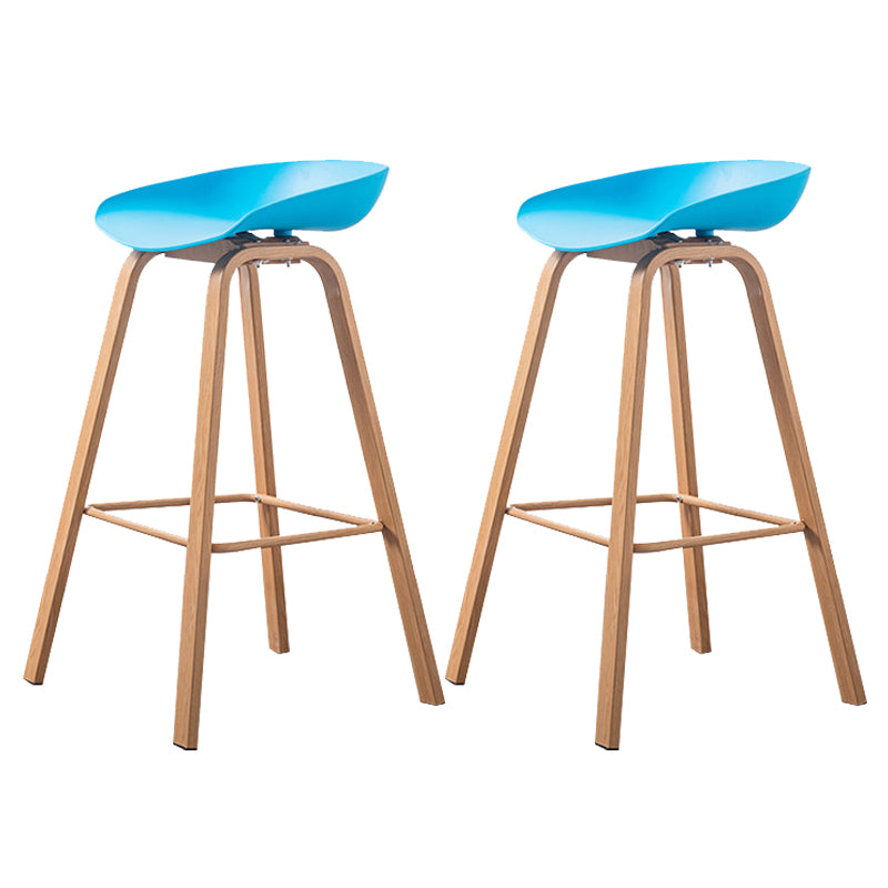 Industrial Armless Backrest Counter Stool Iron Bar Stool with Acrylic Seat for Cafe