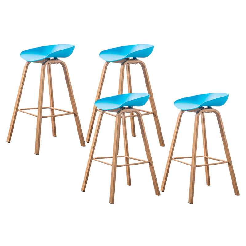 Industrial Armless Backrest Counter Stool Iron Bar Stool with Acrylic Seat for Cafe
