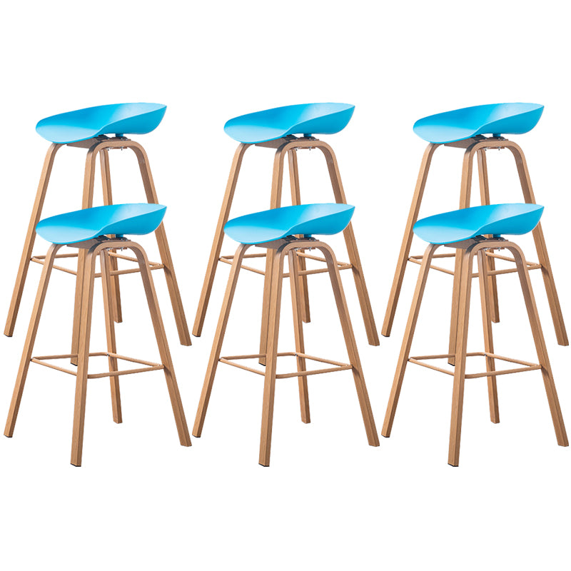 Industrial Armless Backrest Counter Stool Iron Bar Stool with Acrylic Seat for Cafe