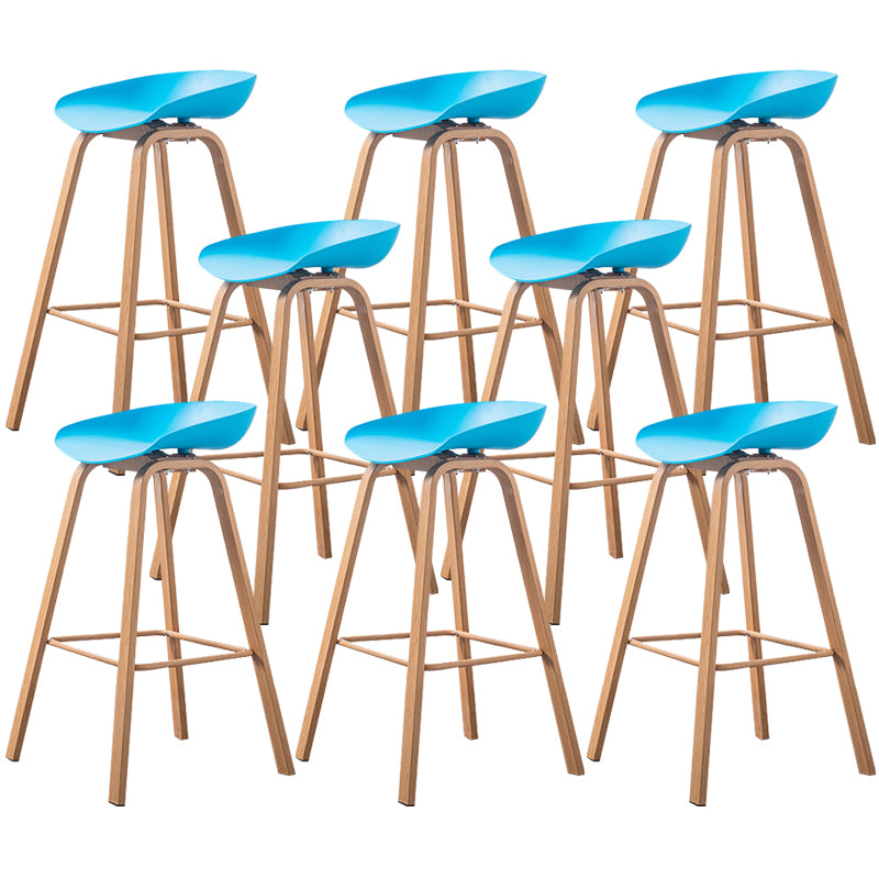 Industrial Armless Backrest Counter Stool Iron Bar Stool with Acrylic Seat for Cafe
