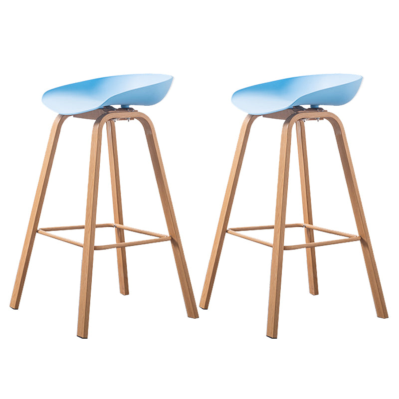 Industrial Armless Backrest Counter Stool Iron Bar Stool with Acrylic Seat for Cafe