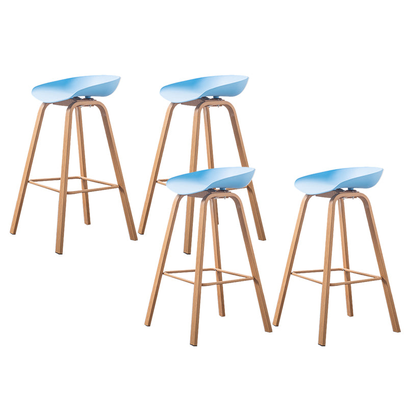 Industrial Armless Backrest Counter Stool Iron Bar Stool with Acrylic Seat for Cafe