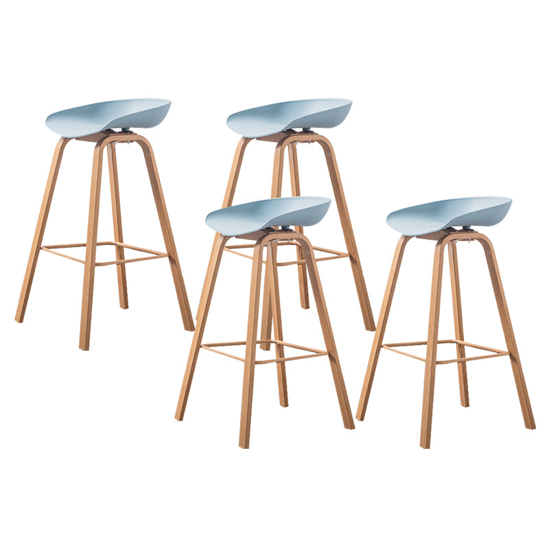 Industrial Armless Backrest Counter Stool Iron Bar Stool with Acrylic Seat for Cafe