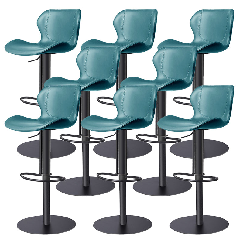 Leather Bar Stool Adjustable Low Back Counter Stool for Bristol