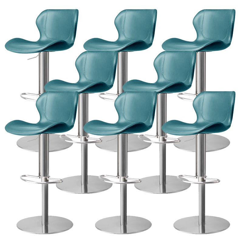 Leather Bar Stool Adjustable Low Back Counter Stool for Bristol