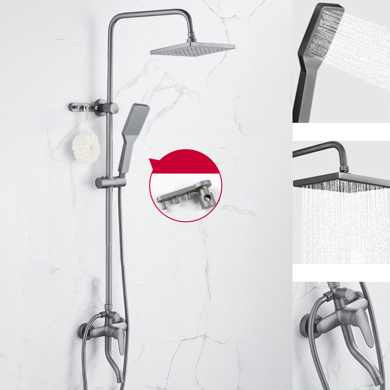 Shower System Square Adjustable Spray Pattern Massage Jet Shower System