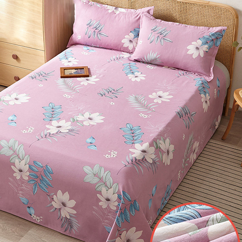 Long Staple Cotton Percale Sheet Set Animal Print and Floral Bed Sheet