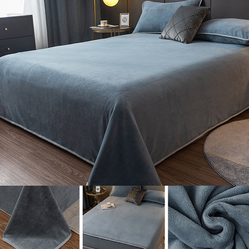 One Piece Sheet Printed Polyester Fade Resistant Breathable Flannel Bed Sheet
