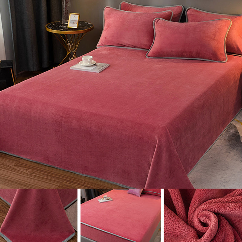 One Piece Sheet Printed Polyester Fade Resistant Breathable Flannel Bed Sheet