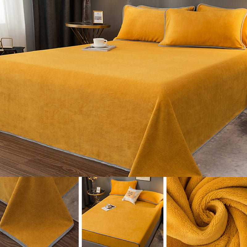 One Piece Sheet Printed Polyester Fade Resistant Breathable Flannel Bed Sheet
