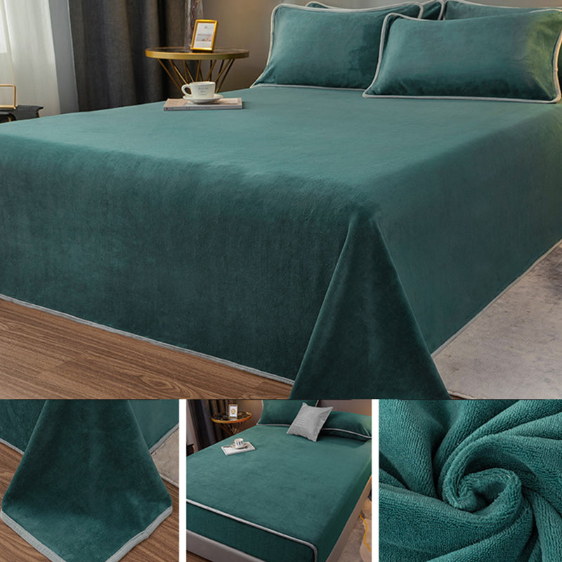 One Piece Sheet Printed Polyester Fade Resistant Breathable Flannel Bed Sheet