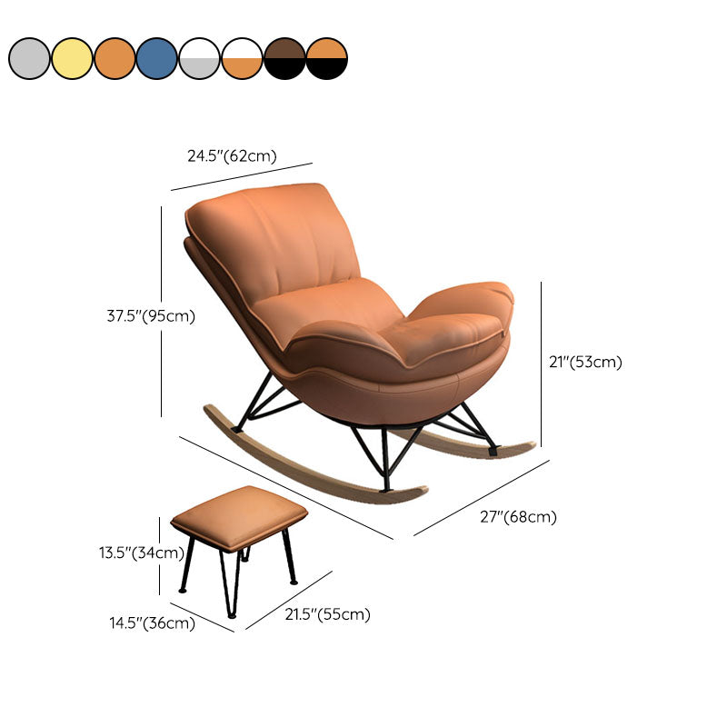 Living Room Simple Rocker Chair Modern Style Waterproof Single Rocker Chair