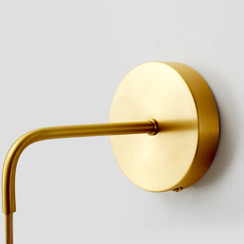 Ball Shape Glass Wall Light Modern Style 1 Light Wall Light Sconce in Gold