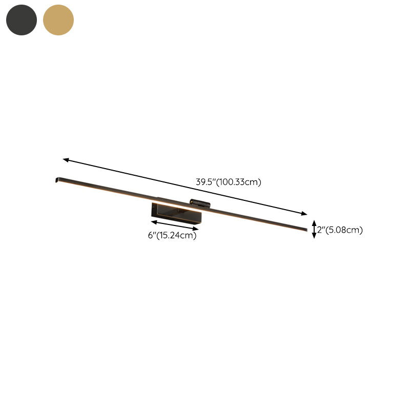 Metal Linear Vanity Lights Modern 1-Light Vanity Lighting for Bathroom