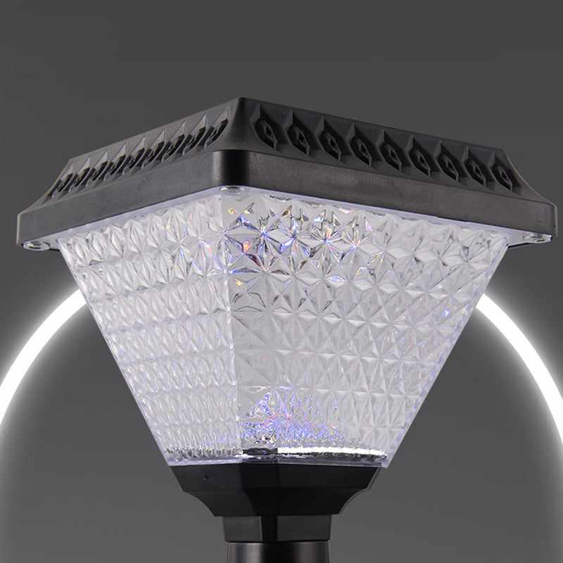 Waterproof Black Pillar Lamp Solar Outdoor Lights for Garden