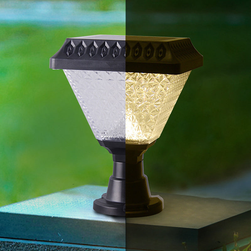 Waterproof Black Pillar Lamp Solar Outdoor Lights for Garden