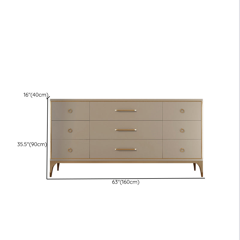 15.6-inch Width Storage Chest Contemporary Dresser with 9 Drawers