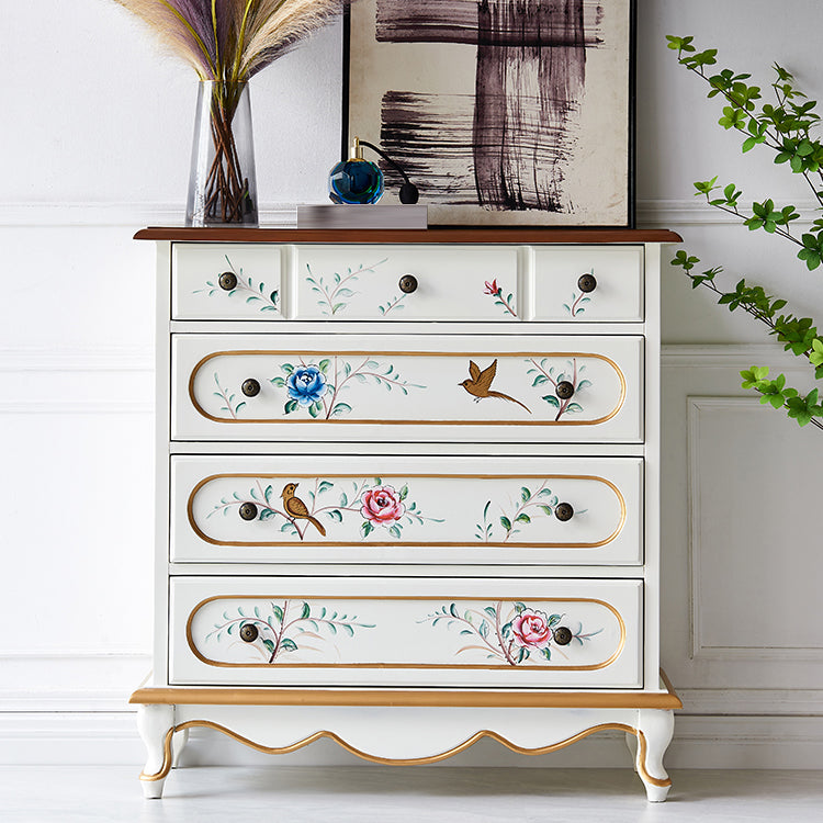 Contemporary Dresser Manufactured Wood Storage Chest with 3/4/5 Drawers