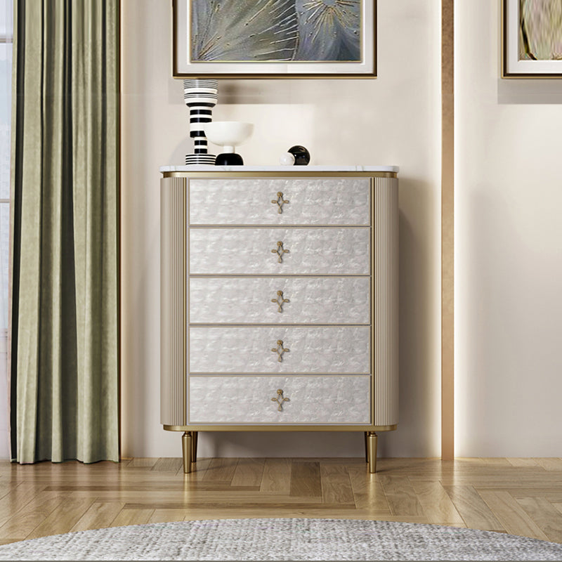 15.6-inch Width Contemporary Dresser Stone Storage Chest with 5/6 Drawers