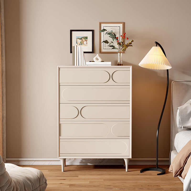 15.6-inch W Storage Chest Contemporary Solid Wood Dresser with 5/6 Drawers