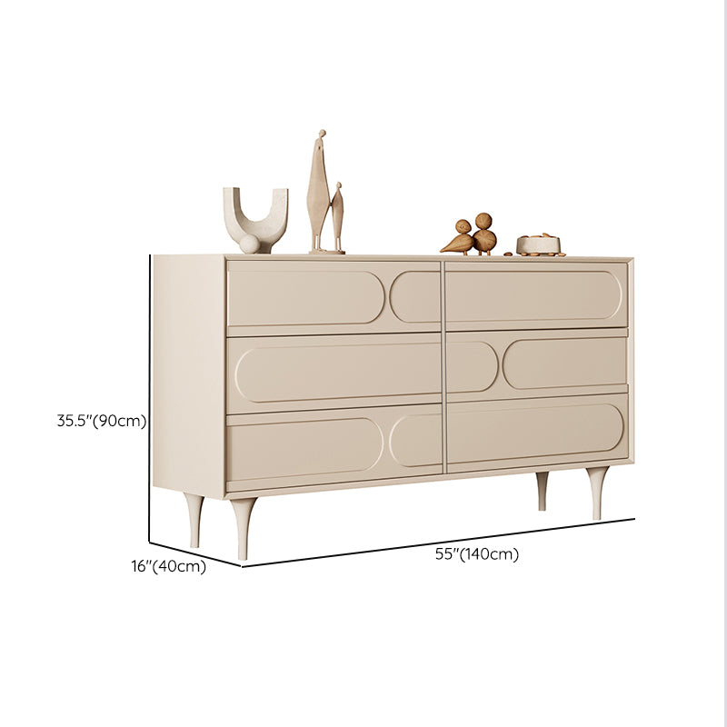 15.6-inch W Storage Chest Contemporary Solid Wood Dresser with 5/6 Drawers