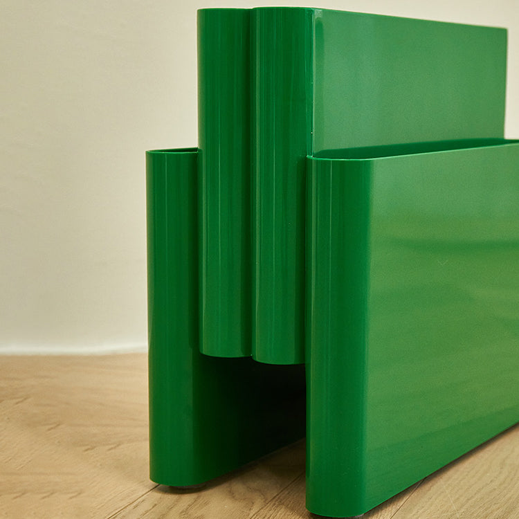 Contemporary Antique Finish Shelf Bookcase Plastic Book Shelf with Shelves