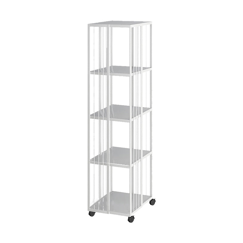 Standard Metal Bookcase Industrial Open Back Bookshelf with Shelves