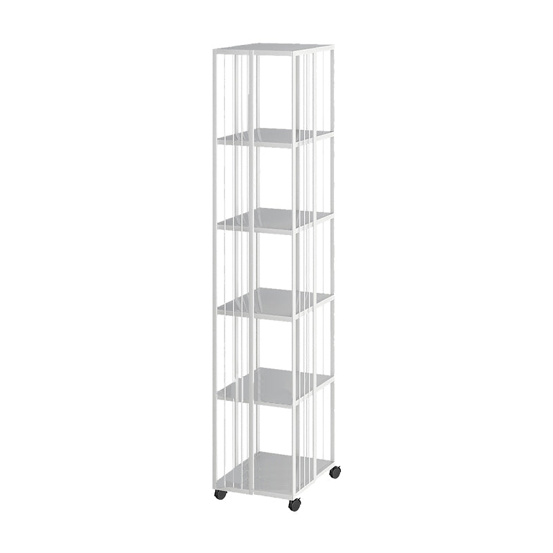 Standard Metal Bookcase Industrial Open Back Bookshelf with Shelves