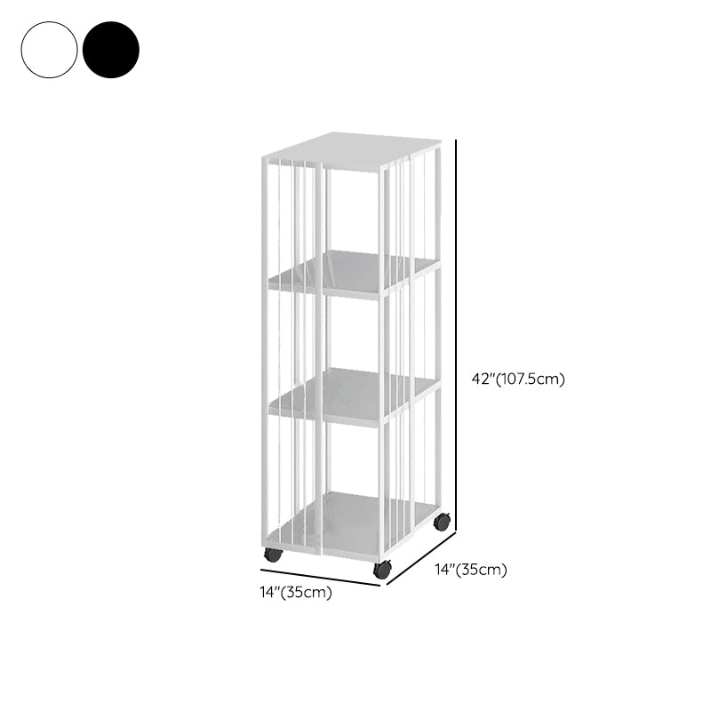 Standard Metal Bookcase Industrial Open Back Bookshelf with Shelves