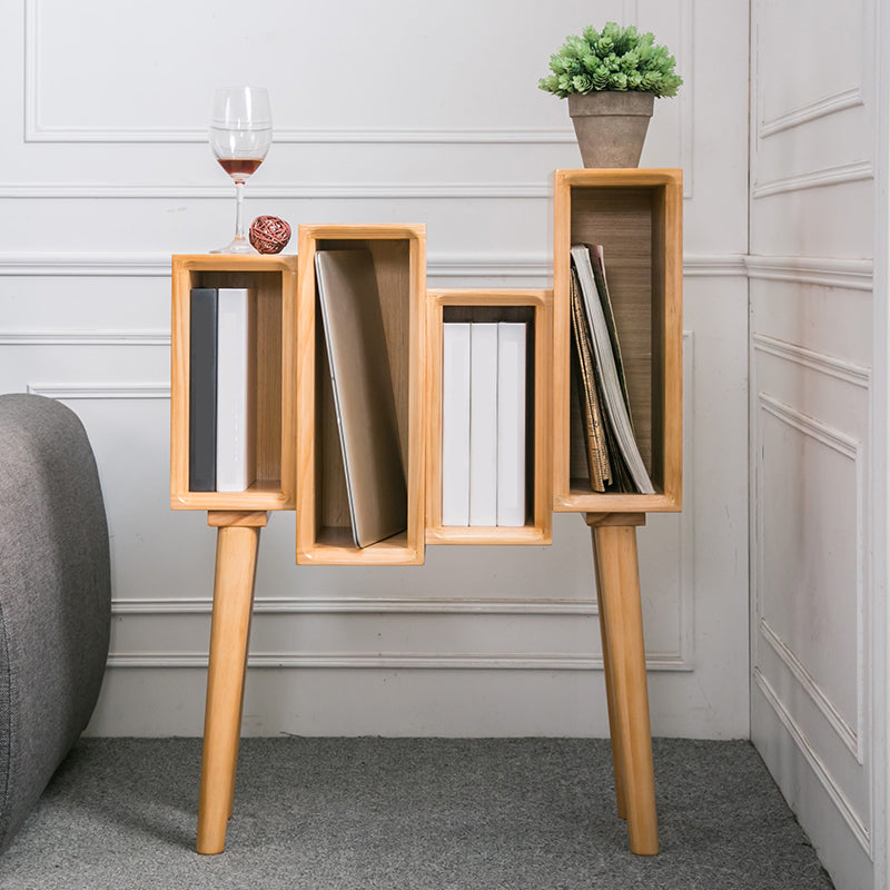 Modern Closed Back Standard Bookshelf Wooden Bookcase with Shelves
