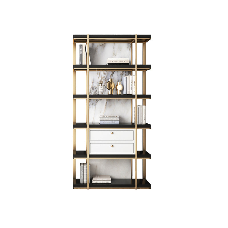 Engineered Wood Glam Bookcase Standard Closed Back Bookshelf