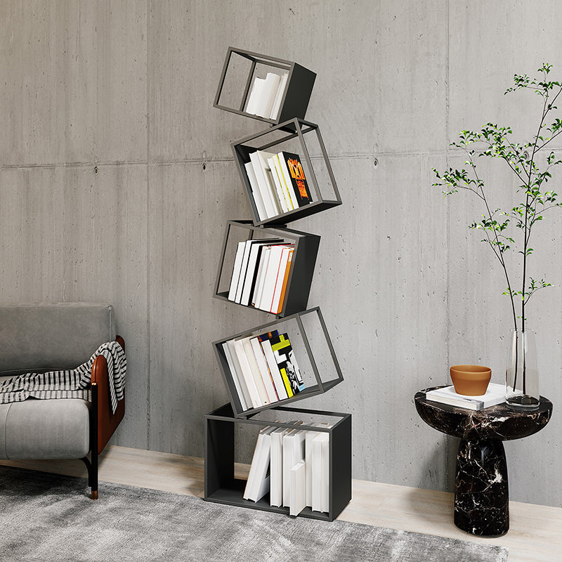 Modern Bookshelf Metal Open Shelf Bookcase with Shelves for Home Office