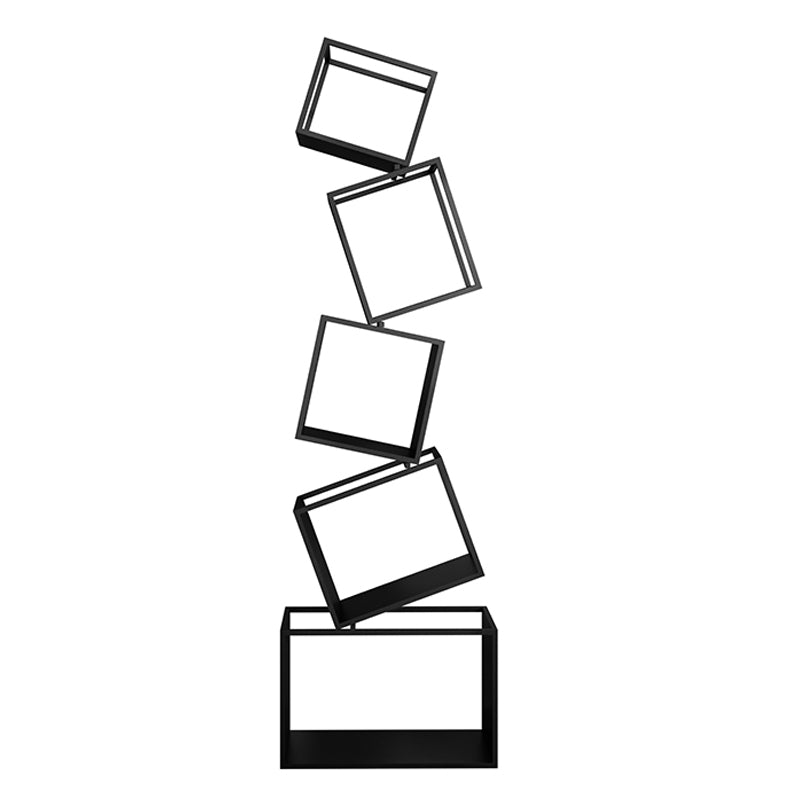 Modern Bookshelf Metal Open Shelf Bookcase with Shelves for Home Office