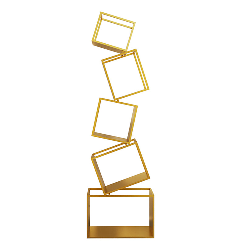 Modern Bookshelf Metal Open Shelf Bookcase with Shelves for Home Office