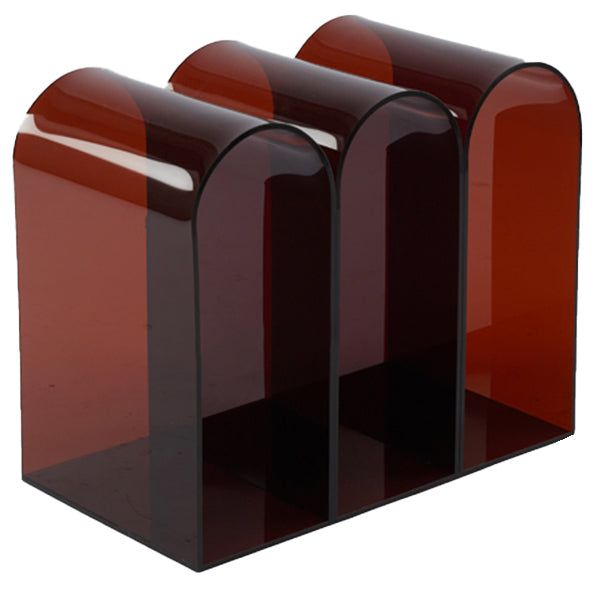 Contemporary Antique Finish Shelf Bookcase Acrylic Geometric Bookshelf