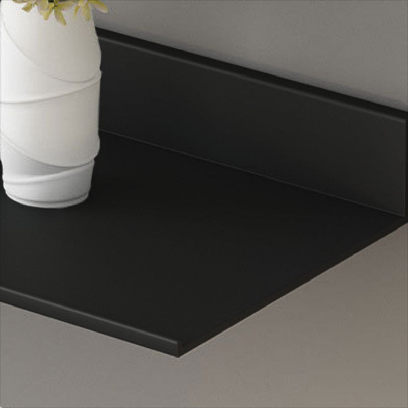 Industrial Metal Bookcase Closed Back Black Horizontal Bookshelf