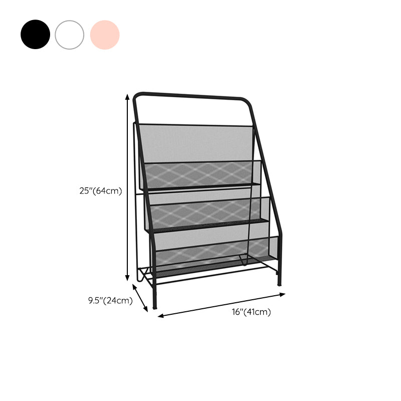 Scandinavian Shelf Bookcase Metal Etagere Bookshelf with Shelves