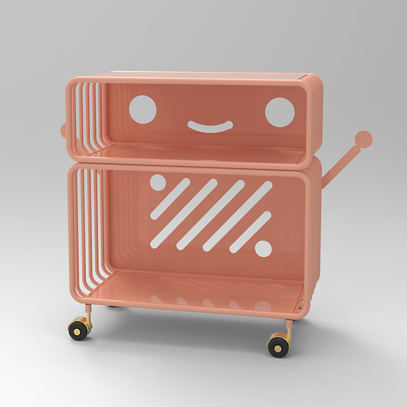 Scandinavian Metal Bookcase Standard Closed Back Bookshelf with Shelves