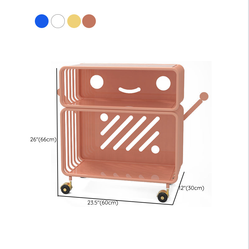 Scandinavian Metal Bookcase Standard Closed Back Bookshelf with Shelves