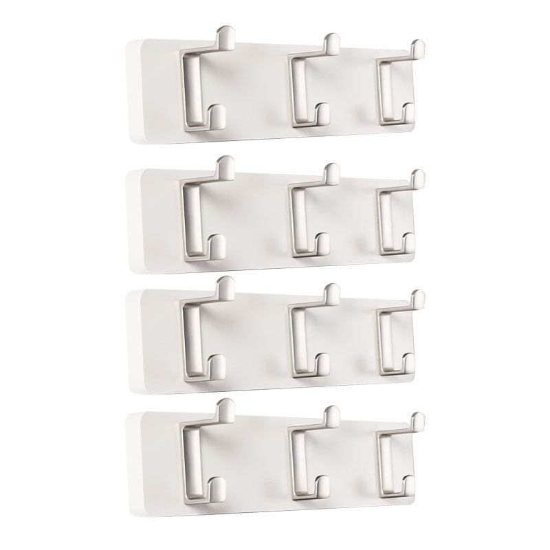 Contemporary Wood Coat Rack Wall-Mounted Coat Hanger with Hooks