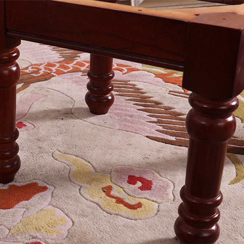 Mid-Century Modern Ottoman Faux Leather Tufted Upholstered Square Ottoman