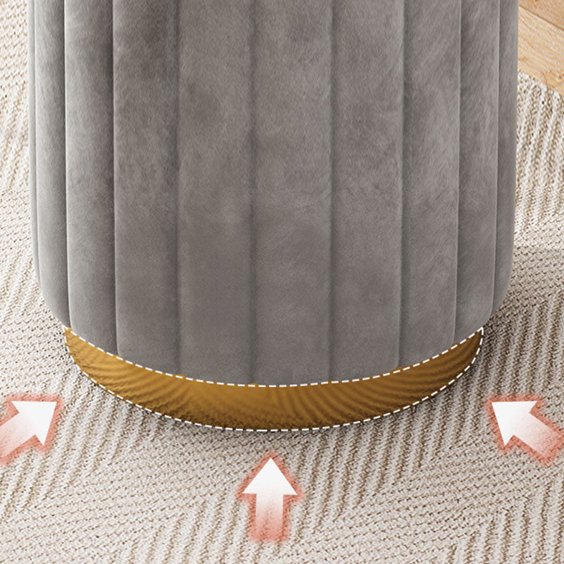 Grey Round Pouf Gorgeous Stain Resistant Pouf for Living Room