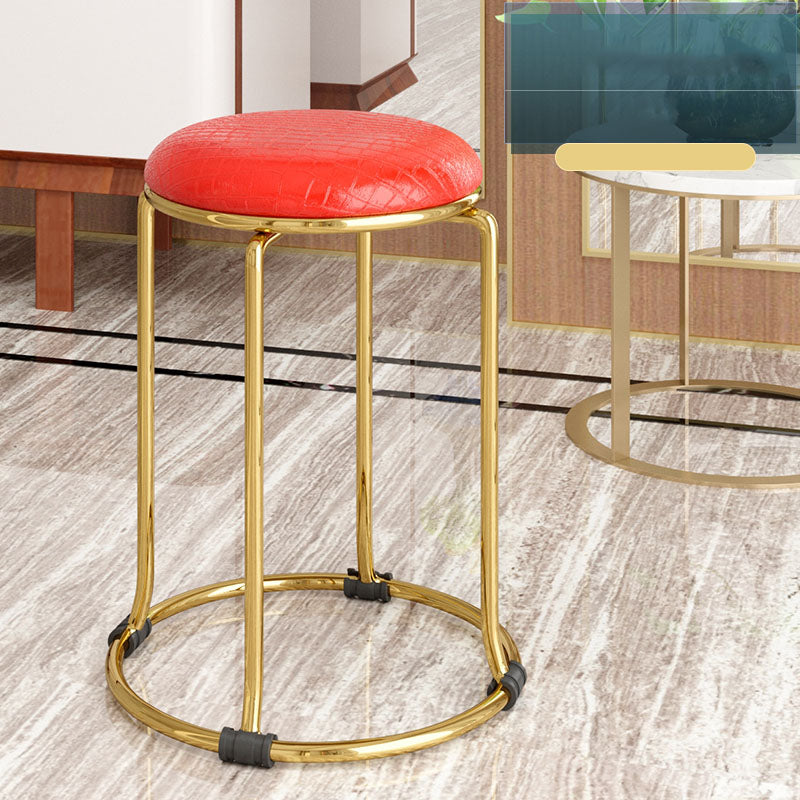 Modern Leather Standard Round Pure Color Standard for Home Decor