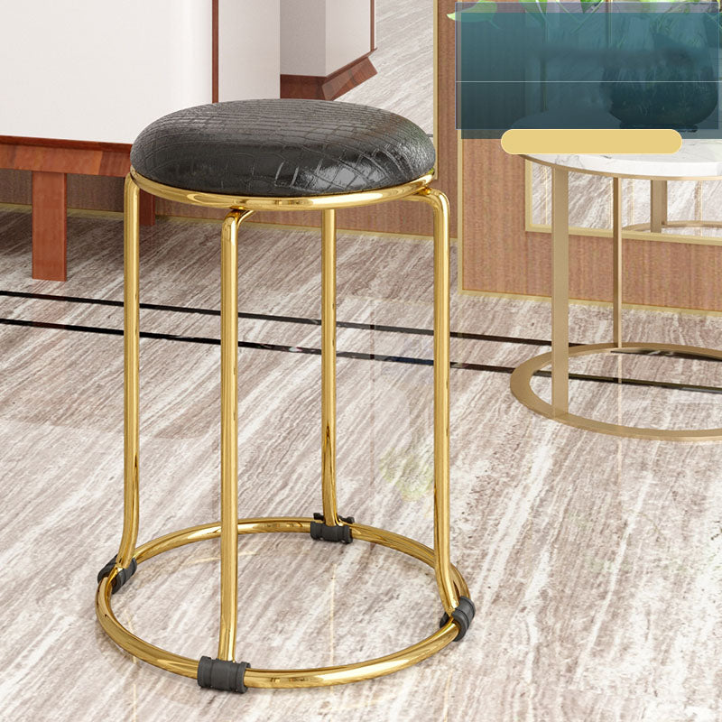 Modern Leather Standard Round Pure Color Standard for Home Decor