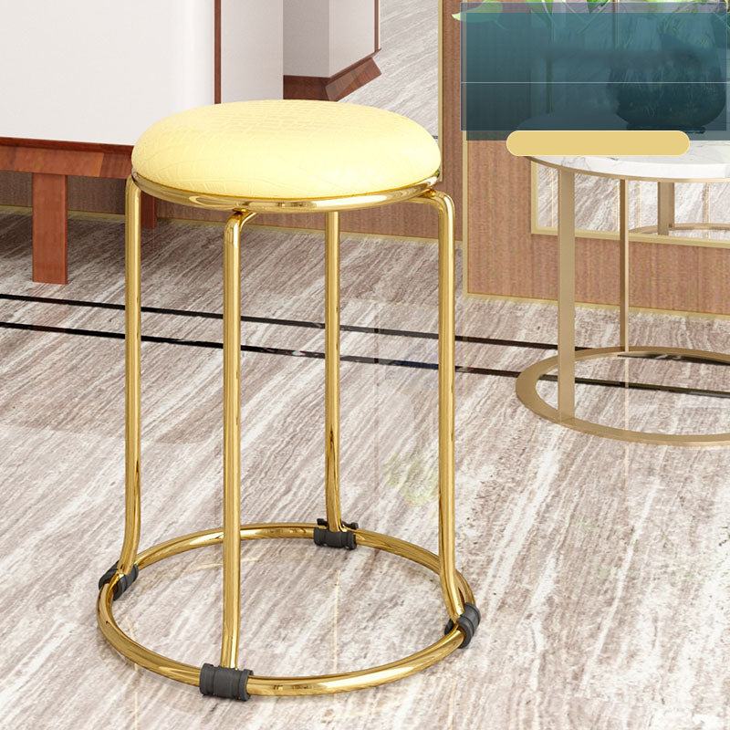 Modern Leather Standard Round Pure Color Standard for Home Decor