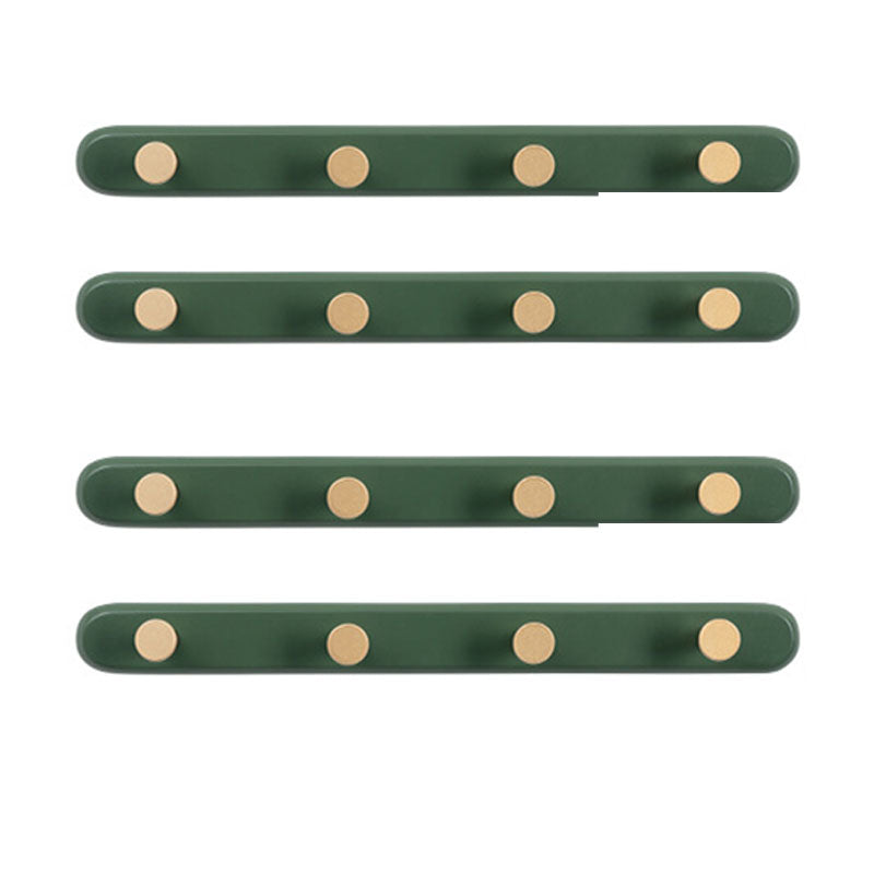 Scandinavian Coat Rack Wood Wall-Mounted Metal Hooks Entryway Coat Hanger