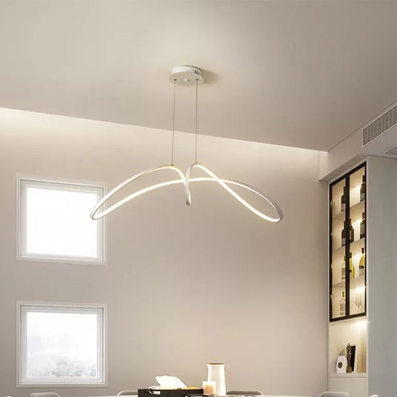 LED White/Black Ceiling Light Contemporary Kitchen Island Lighting for Room